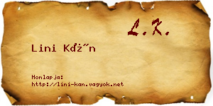 Lini Kán névjegykártya
